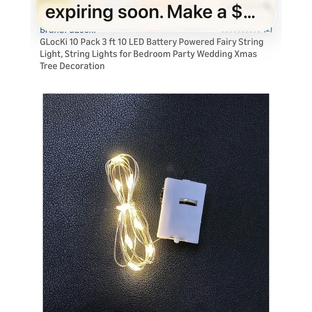 10 Pack 6.6ft 20 LEDs Battery‎ Operated Mini LED Copper Wire String Fairy Lights